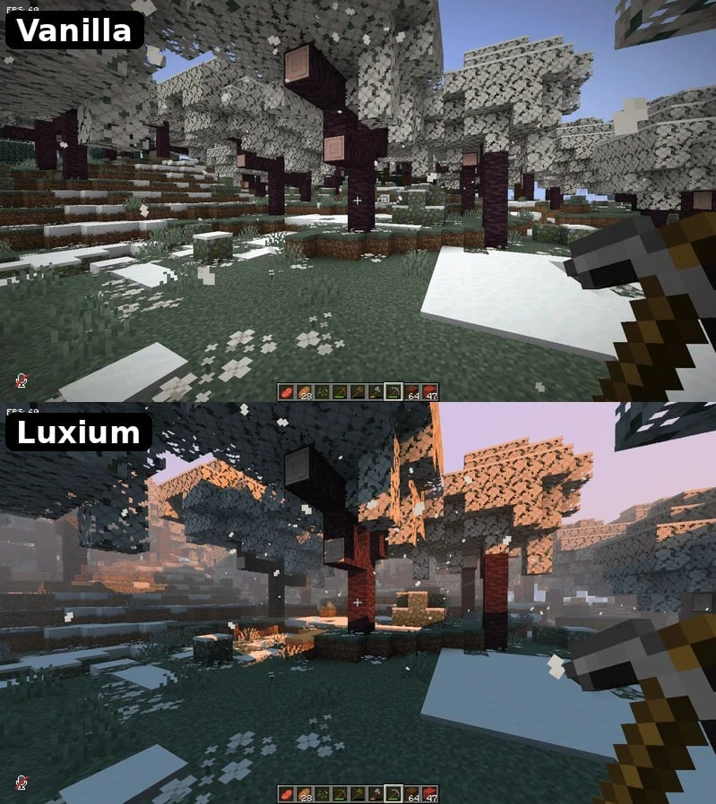 Luxium — спасение для слабых ПК в Minecraft