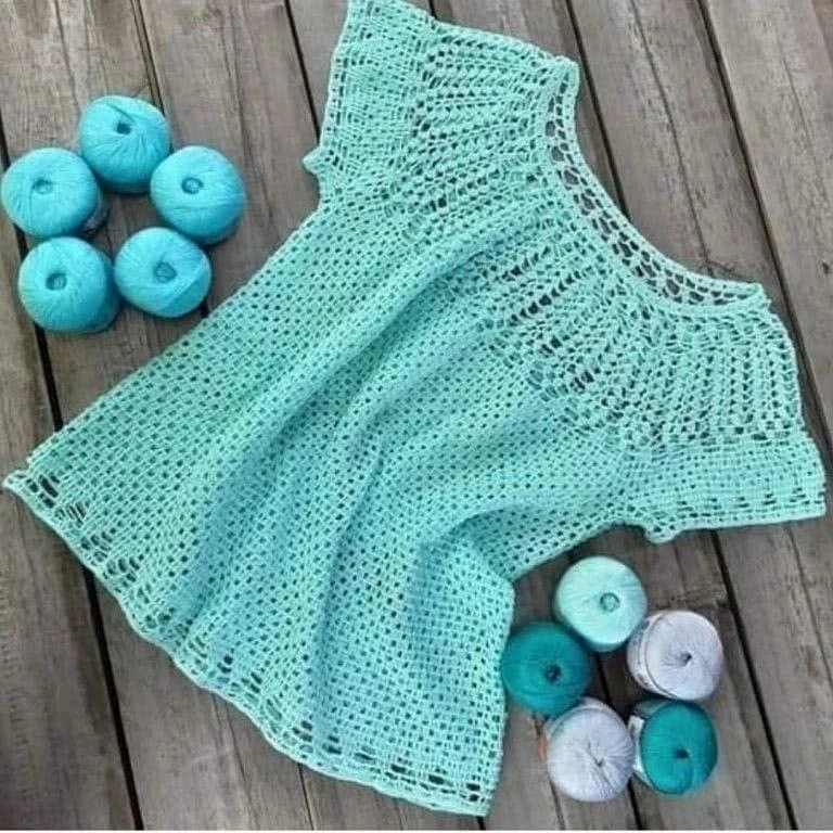 Летняя блузочка лазурного цвета❤️