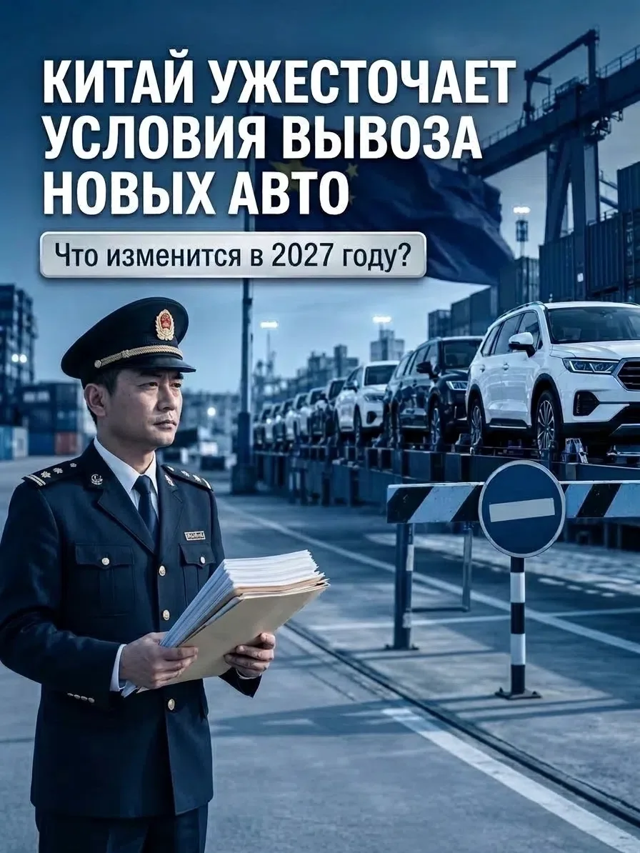 😱 Китай снова ужесточает условия вывоза новых авто из страны. Что изменится к 2027 году?
