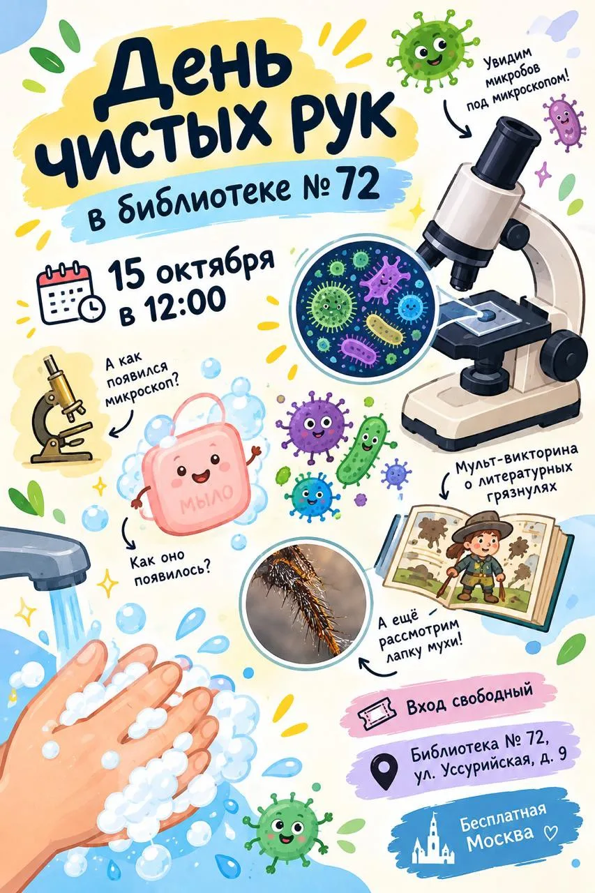 День чистых рук в библиотеке № 72