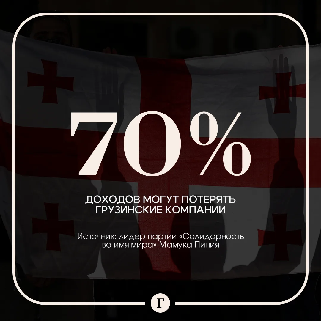 Грузинские компании рискуют потерять до 70% доходов из-за политики против России.