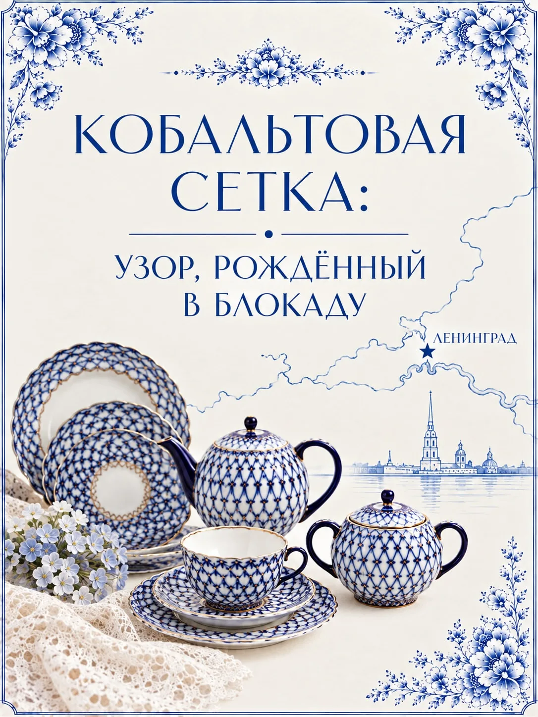 Символ победы и триумфа русского фарфора. «Кобальтовая сетка» Анны Яцкевич — это эхо бл...