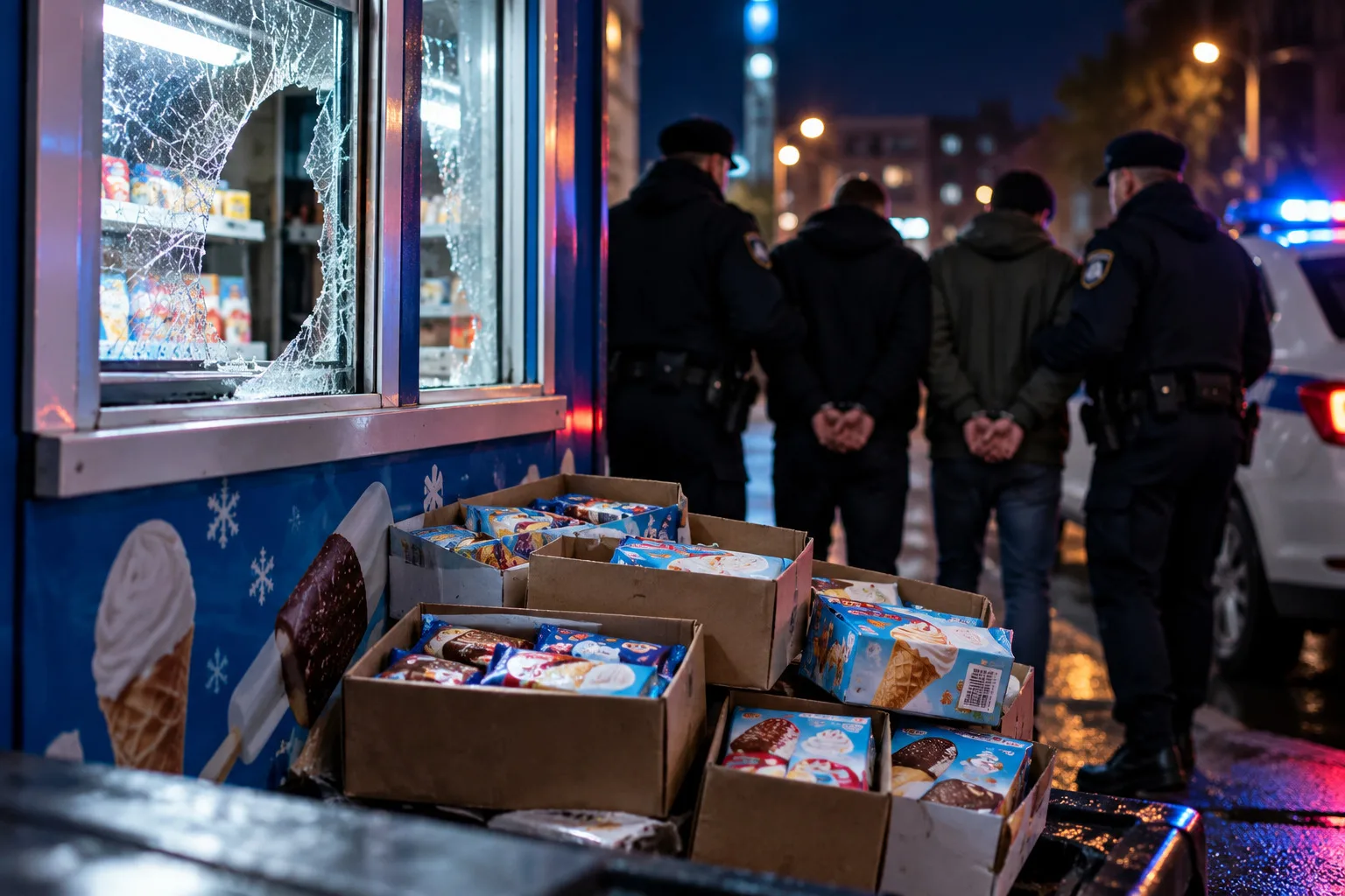🍦 В Тюмени двое мужчин не нашли денег в кассе и решили украсть 10 коробок мороженого!