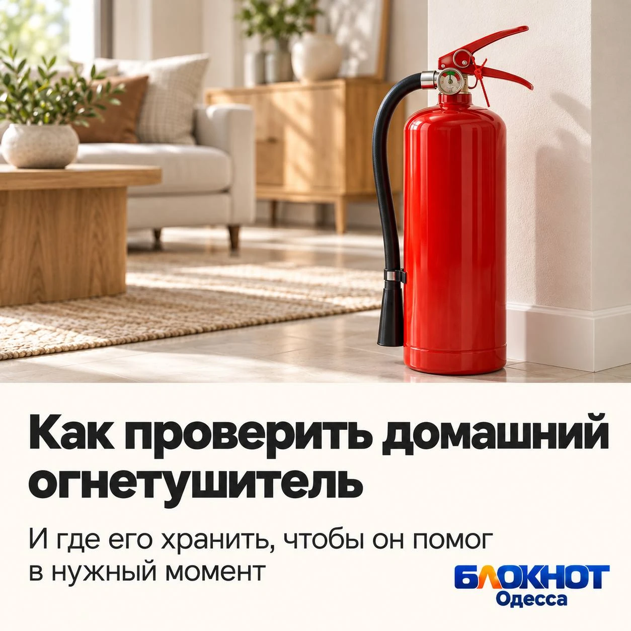 🧯 Как проверить домашний огнетушитель и где его хранить