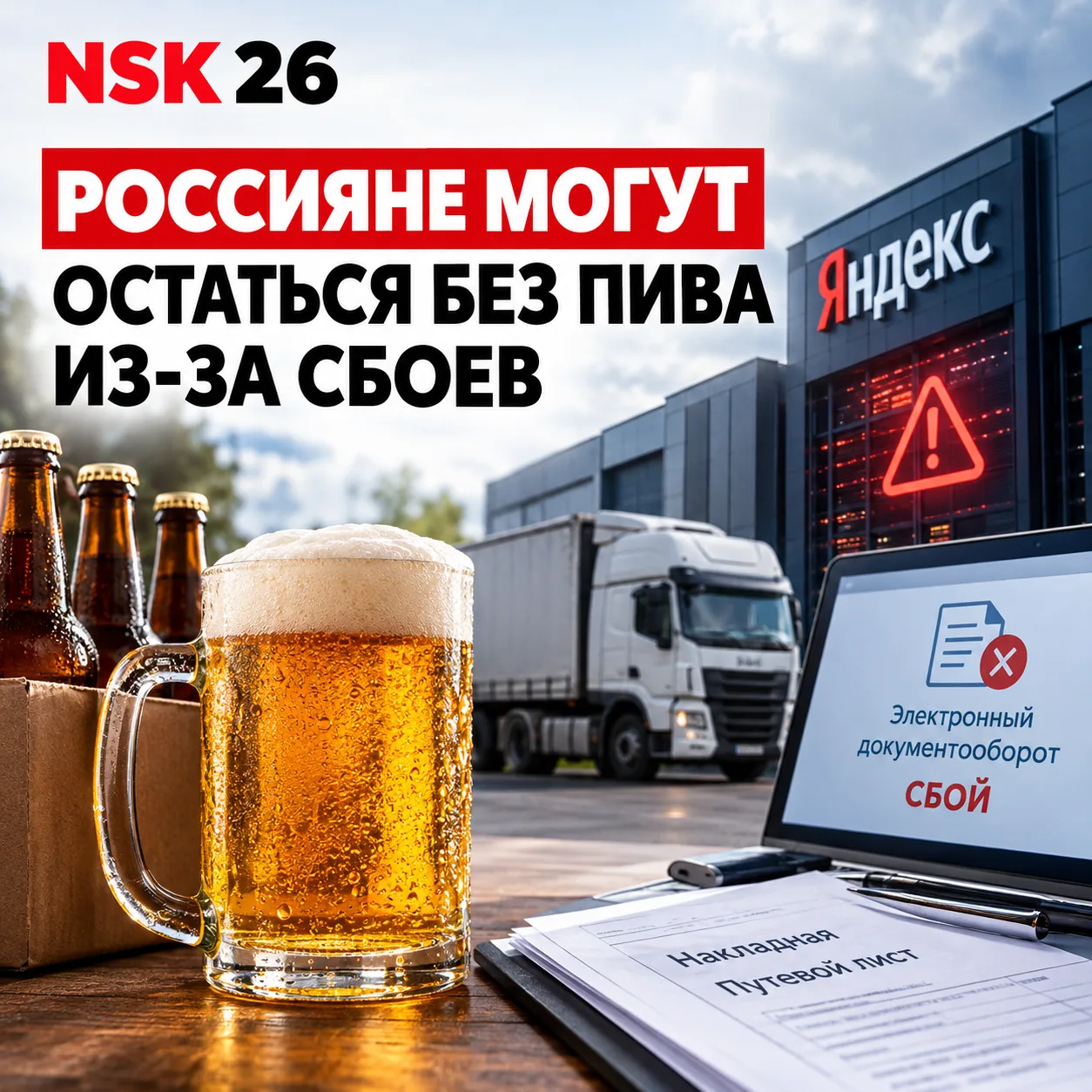 🍺 Россияне могут остаться без пива из-за атак на дата-центры «Яндекса»