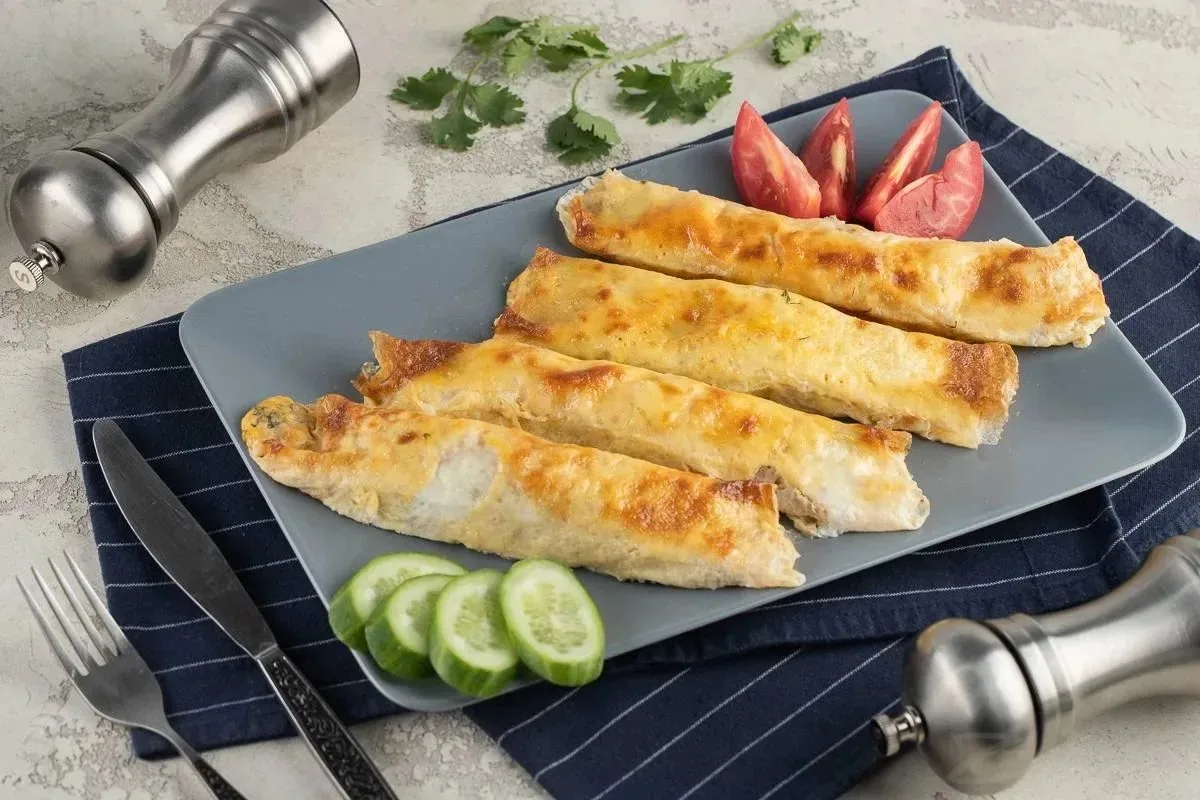 🍳 Яичный рулет с куриным фаршем
