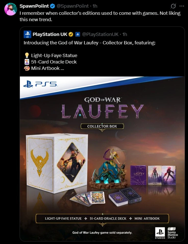 Sony попала под волну критики за отсутствие игры в коллекционном издании God of War: La...