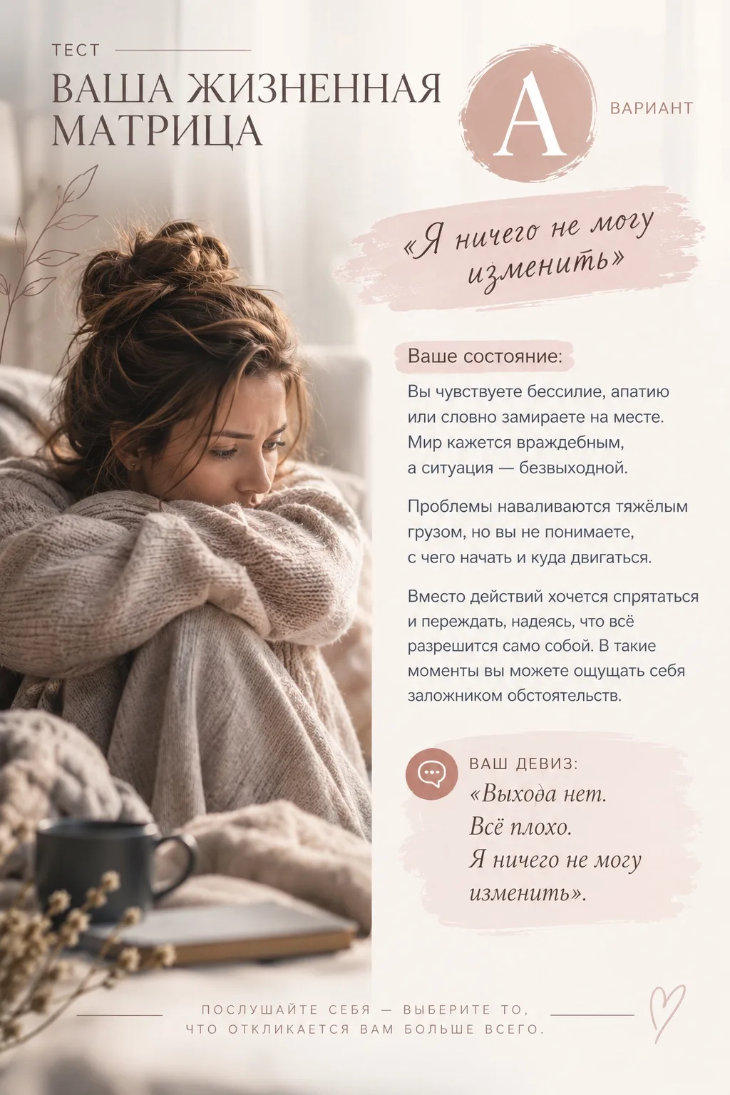Тест: «ВАША ЖИЗНЕННАЯ МАТРИЦА»