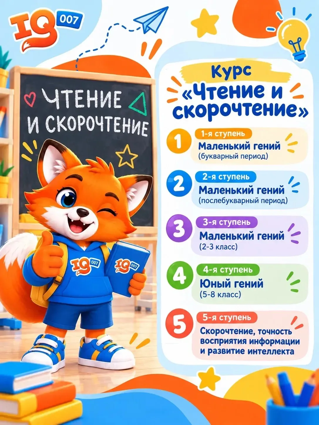 📚 Курс «Чтение и скорочтение» в школе IQ007