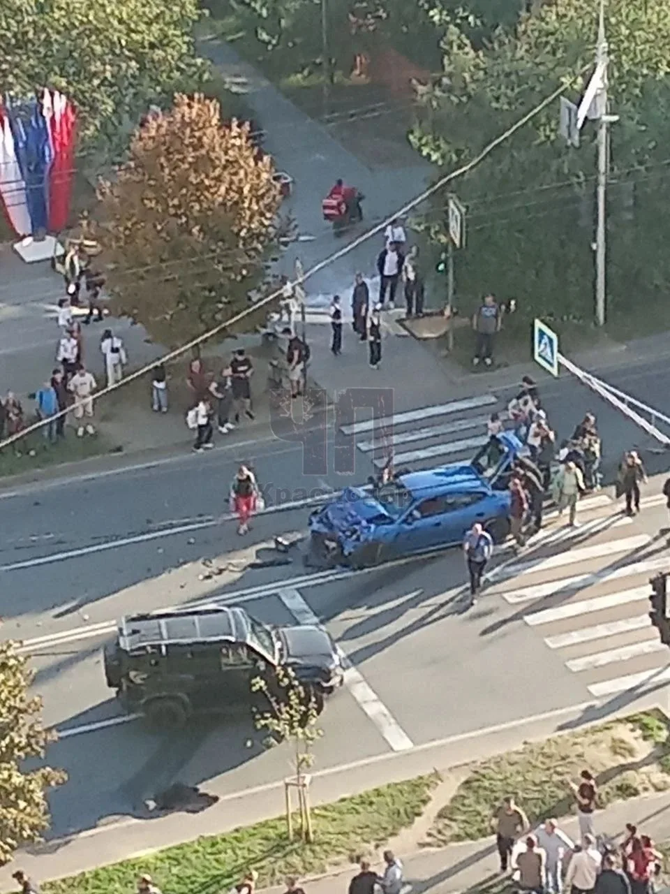 Мощная авария в Краснодаре!