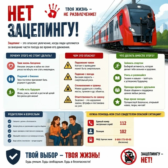 Зацепинг (или трейнсерфинг) — это крайне опасный способ передвижения, при котором челов...