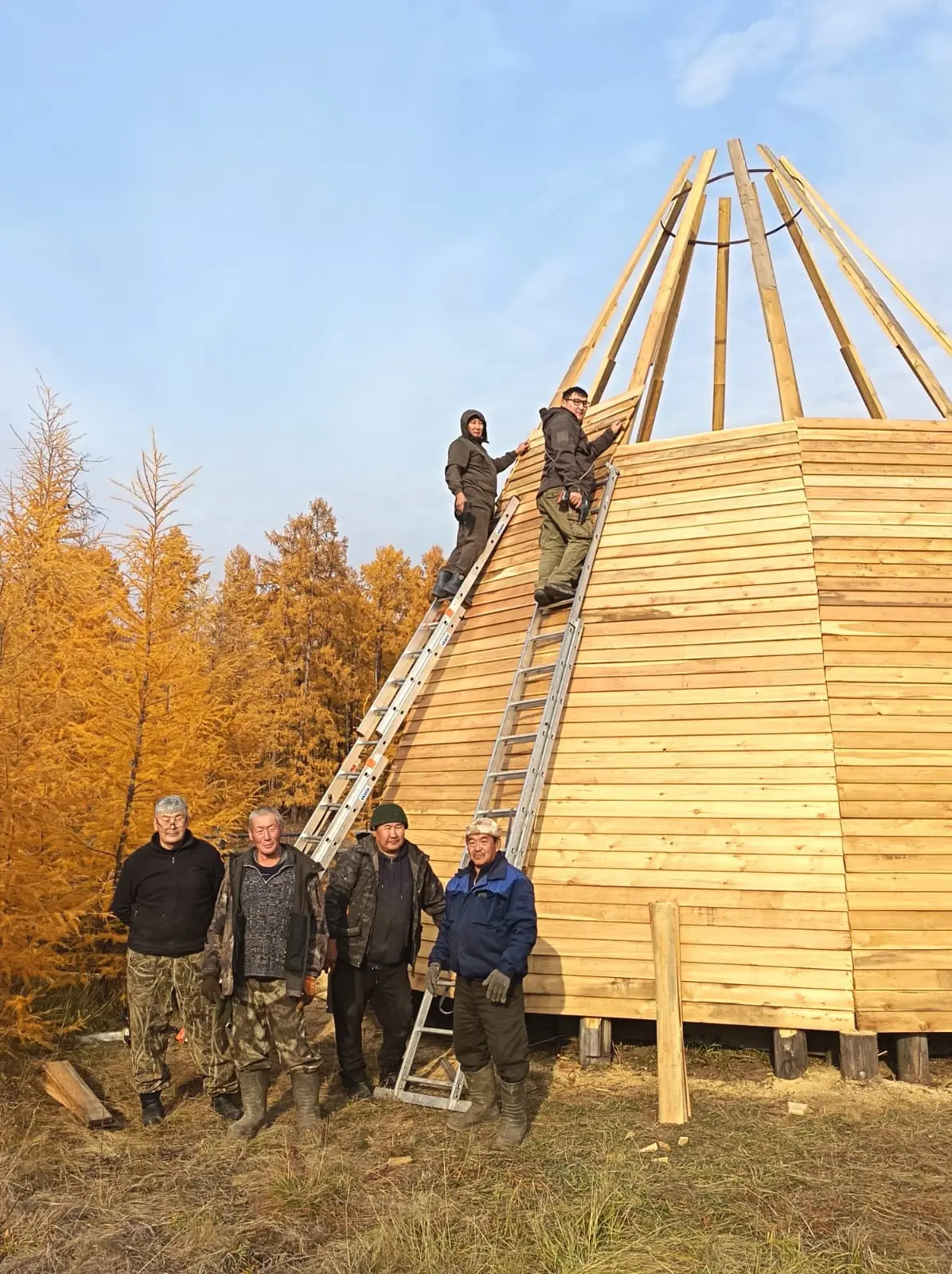 Улуу Кудаҥса олорбут алааһыгар Дьуойаҕа ураһа саҥаттан сөргүтүллэн оҥоһулунна.