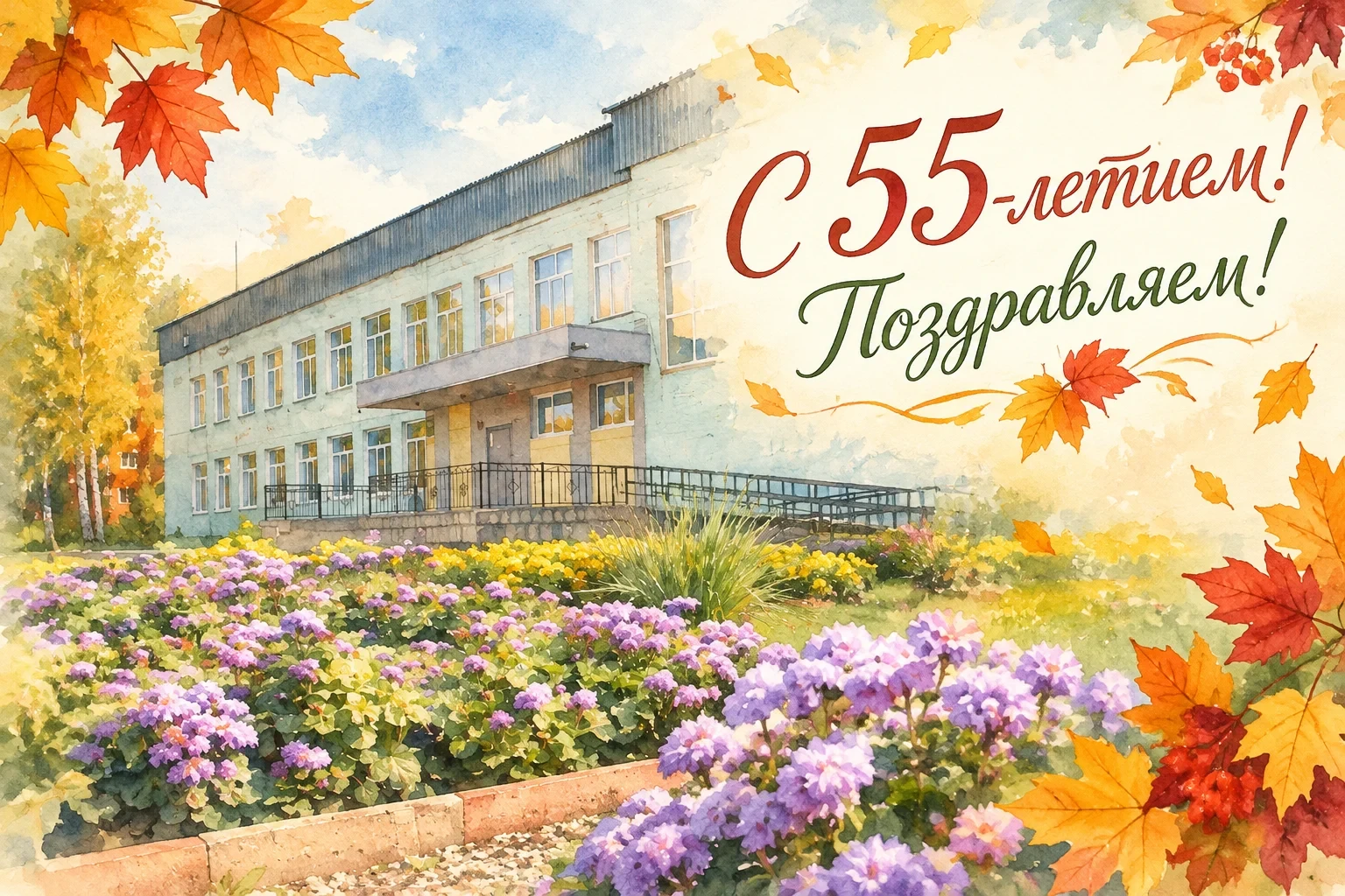 Друзья! Сегодня мы поздравляем с 55-летием одну из самых больших и динамичных школ Осин...