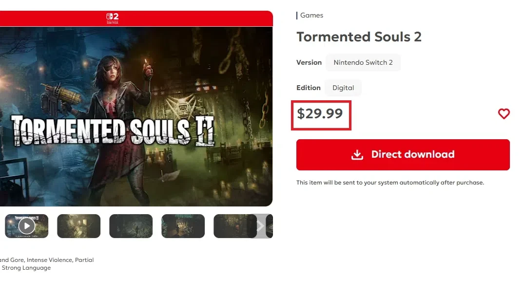 Сурвайвал-хоррор Tormented Souls II вышел на Switch 2 — игра продаётся за $30 и в ней п...