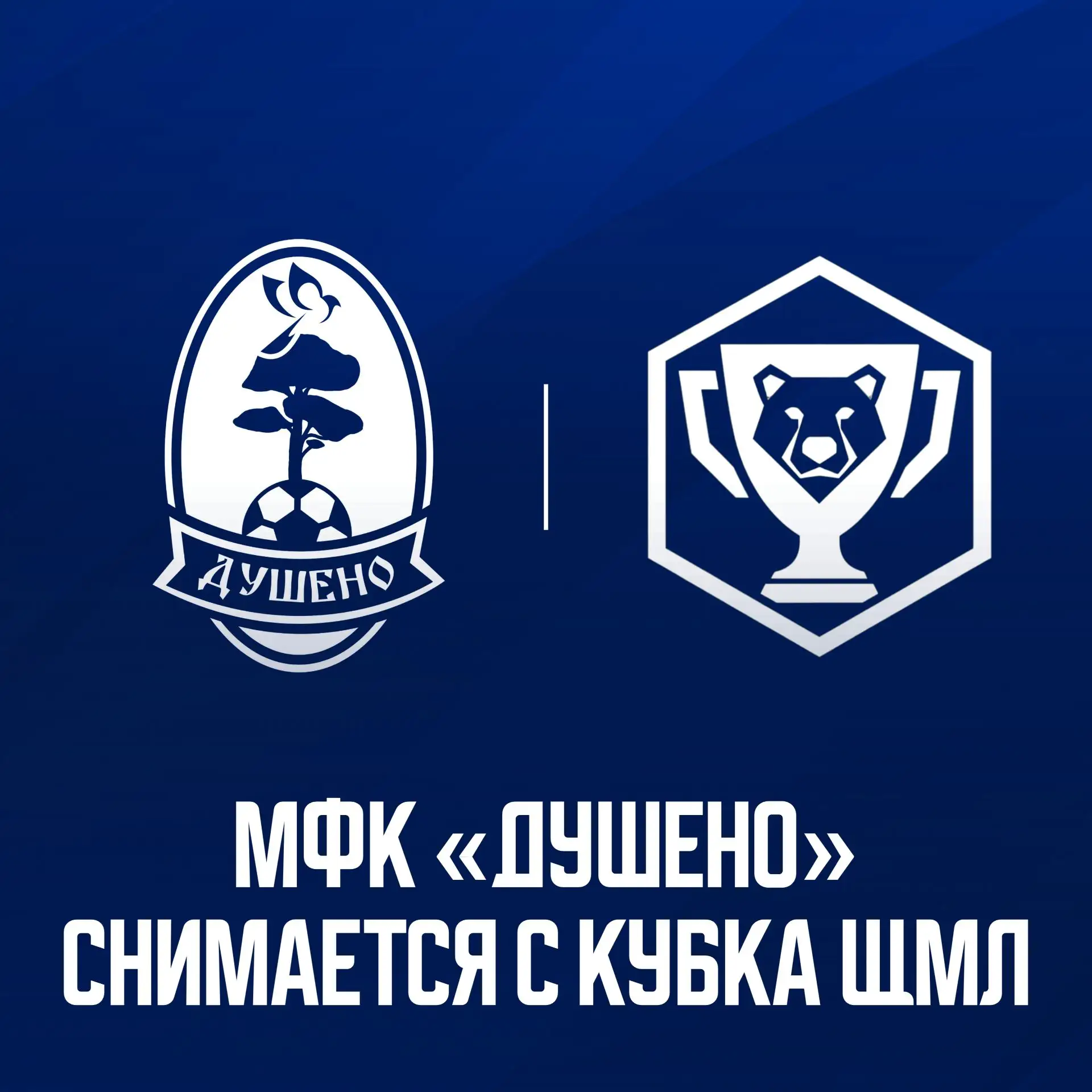 ✖ МФК «ДУШЕНО» ОБЪЯВЛЯЕТ О ПРЕКРАЩЕНИИ СВОЕГО УЧАСТИЯ В ОСЕННЕМ КУБКЕ ЩМЛ 2026.