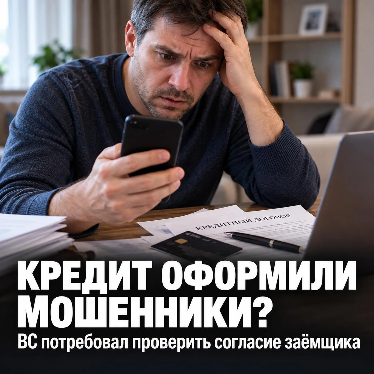 На мужчину оформили кредит почти на 870 тысяч рублей. Верховный суд потребовал проверит...