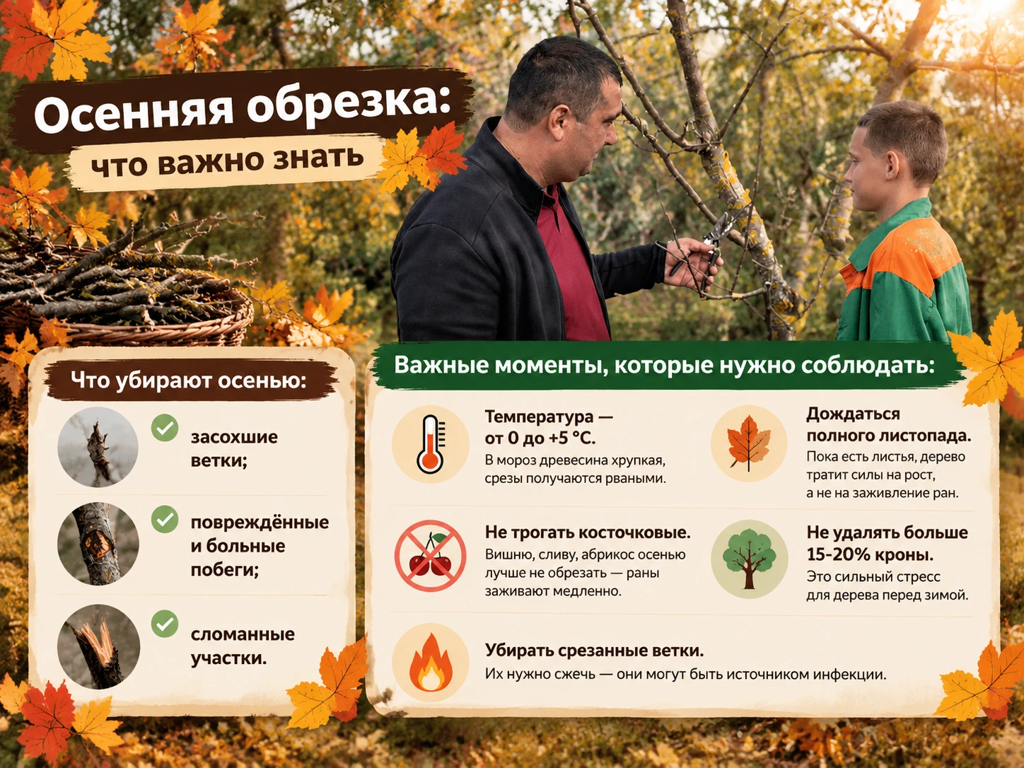 🍂 Осенняя обрезка: что важно знать