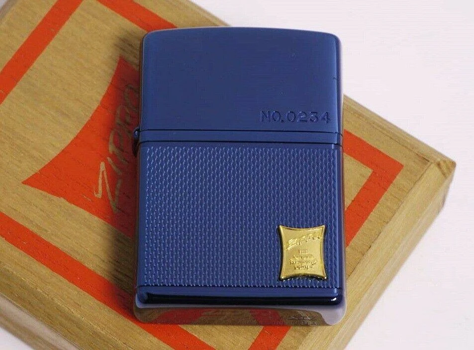 Zippo Blue Titanium Coating, японский дизайн.