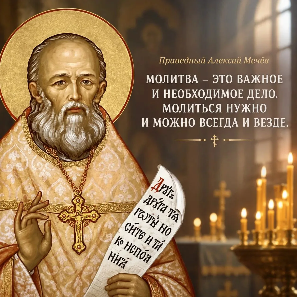 Пусть времени мало на молитву, но и малое пусть будет со вниманием.