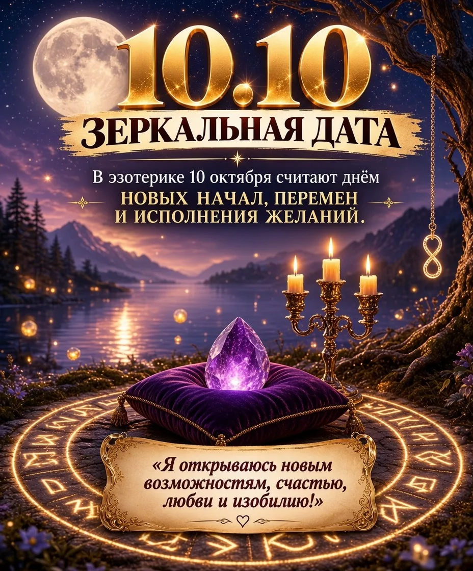 🍁🍂 10.10 — ЗЕРКАЛЬНАЯ ДАТА: ДЕНЬ ПЕРЕМЕН И ИСПОЛНЕНИЯ ЖЕЛАНИЙ ✨