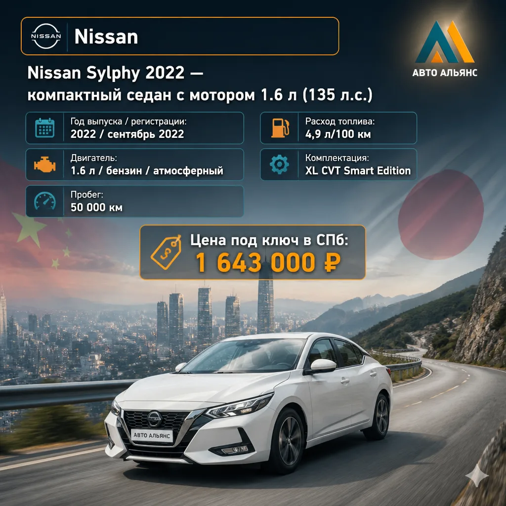 🏎 Nissan Sylphy — это один из самых популярных седанов в Китае, который ценят за надёж...