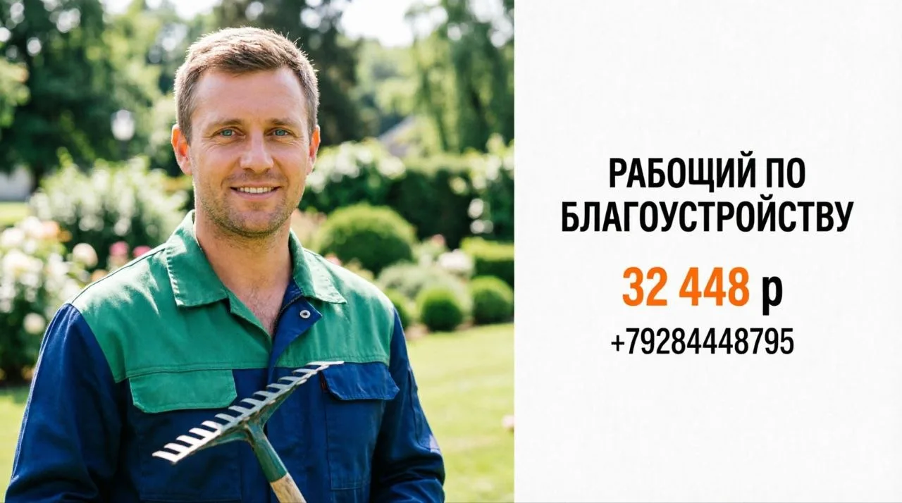 РАБОЧИЙ ПО БЛАГОУСТРОЙСТВУ | 32 448 ₽