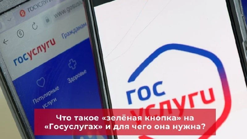 Для чего нужна «зеленая кнопка» на «Госуслугах»?