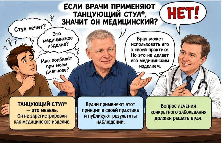 ЕСЛИ ВРАЧИ ПРИМЕНЯЮТ ТАНЦУЮЩИЙ СТУЛ®, ЗНАЧИТ ОН ВСЁ-ТАКИ МЕДИЦИНСКОЕ ИЗДЕЛИЕ?