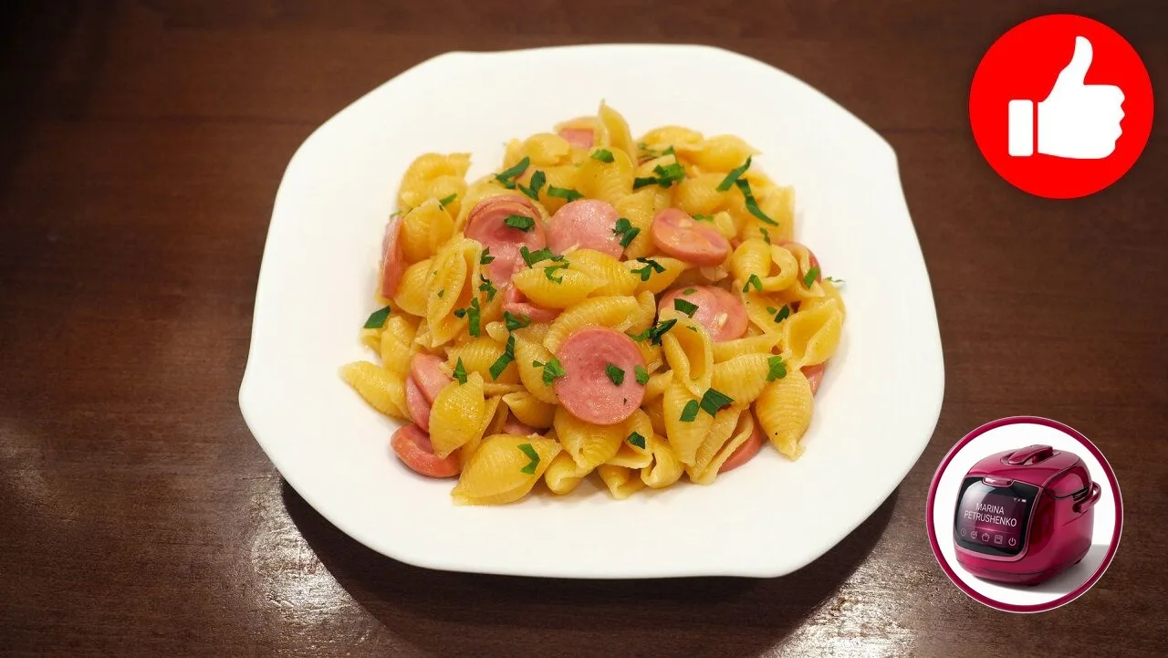 Макароны с сосисками "Дачные" в мультиварке