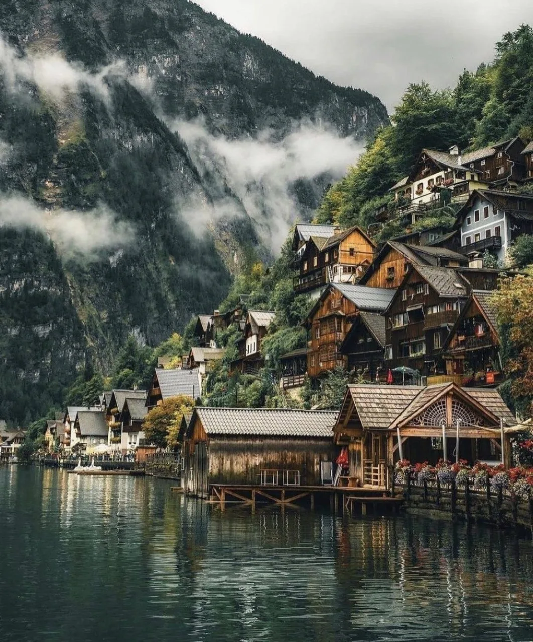 Деревня Хальштатт, Австрия.