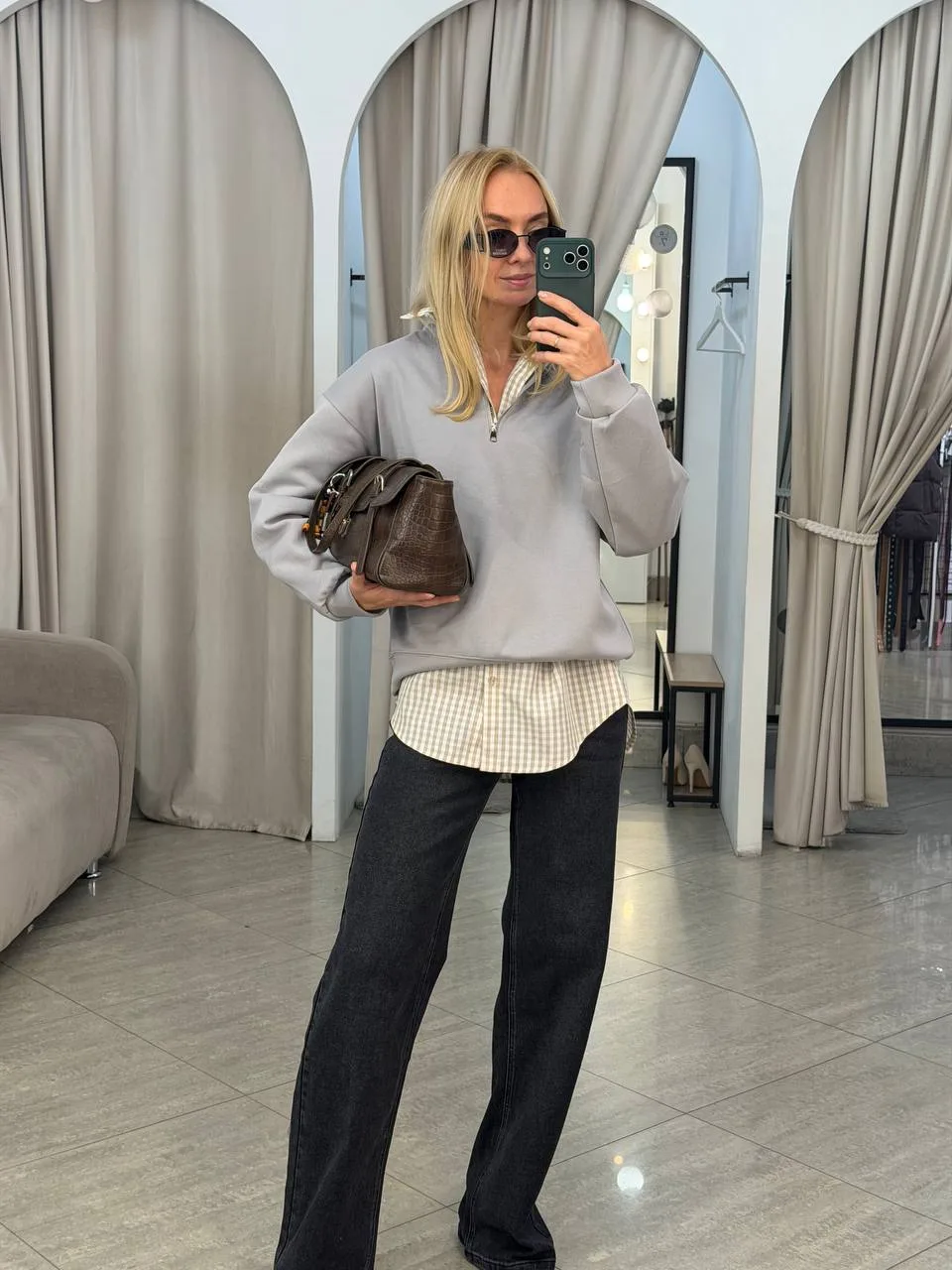 Новые джинсы 👖 в оттенке графит