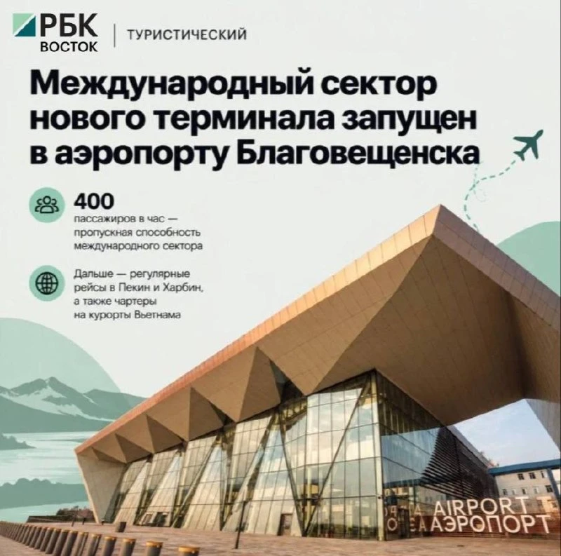 Международный сектор нового терминала запущен в аэропорту Благовещенска