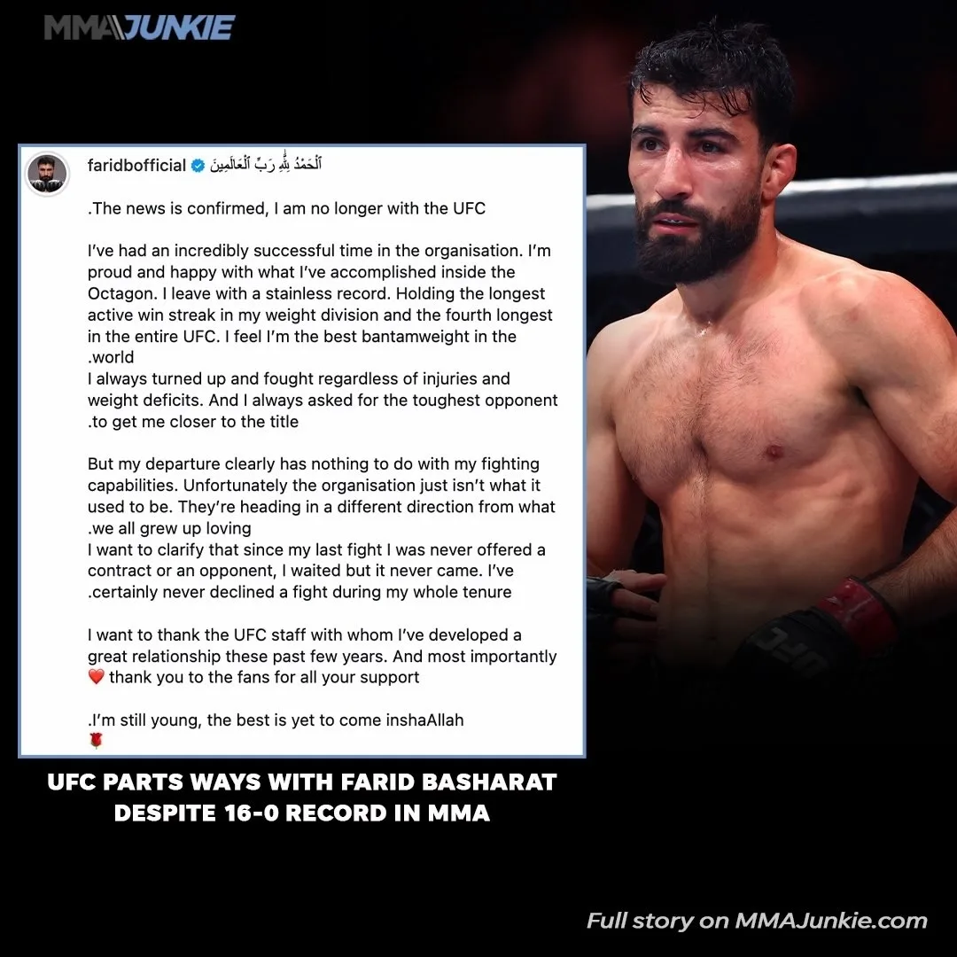 💬 Фарид Башарат прокомментировал увольнение из UFC: