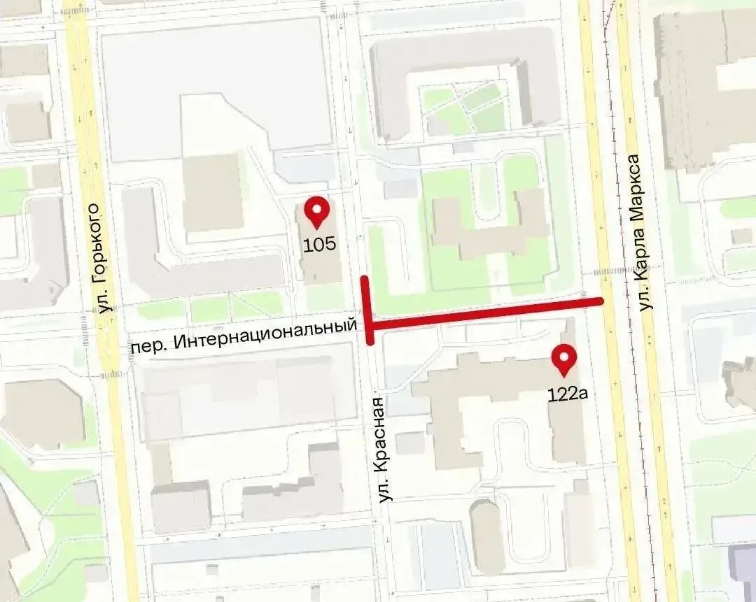 В Ижевске на месяц ограничат движение в переулке Интернациональном: