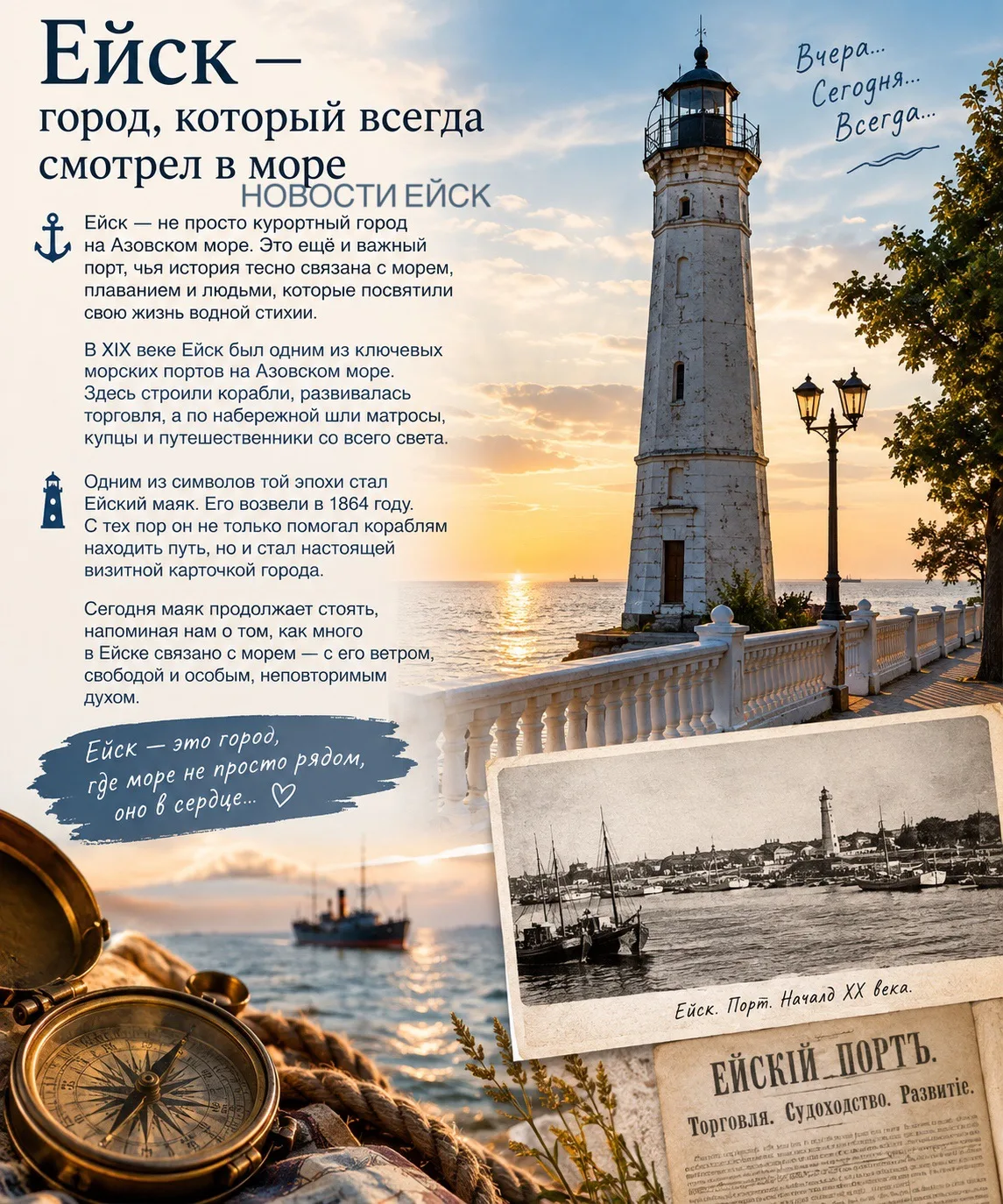 🌊 Ейск — город, который всегда смотрел в море
