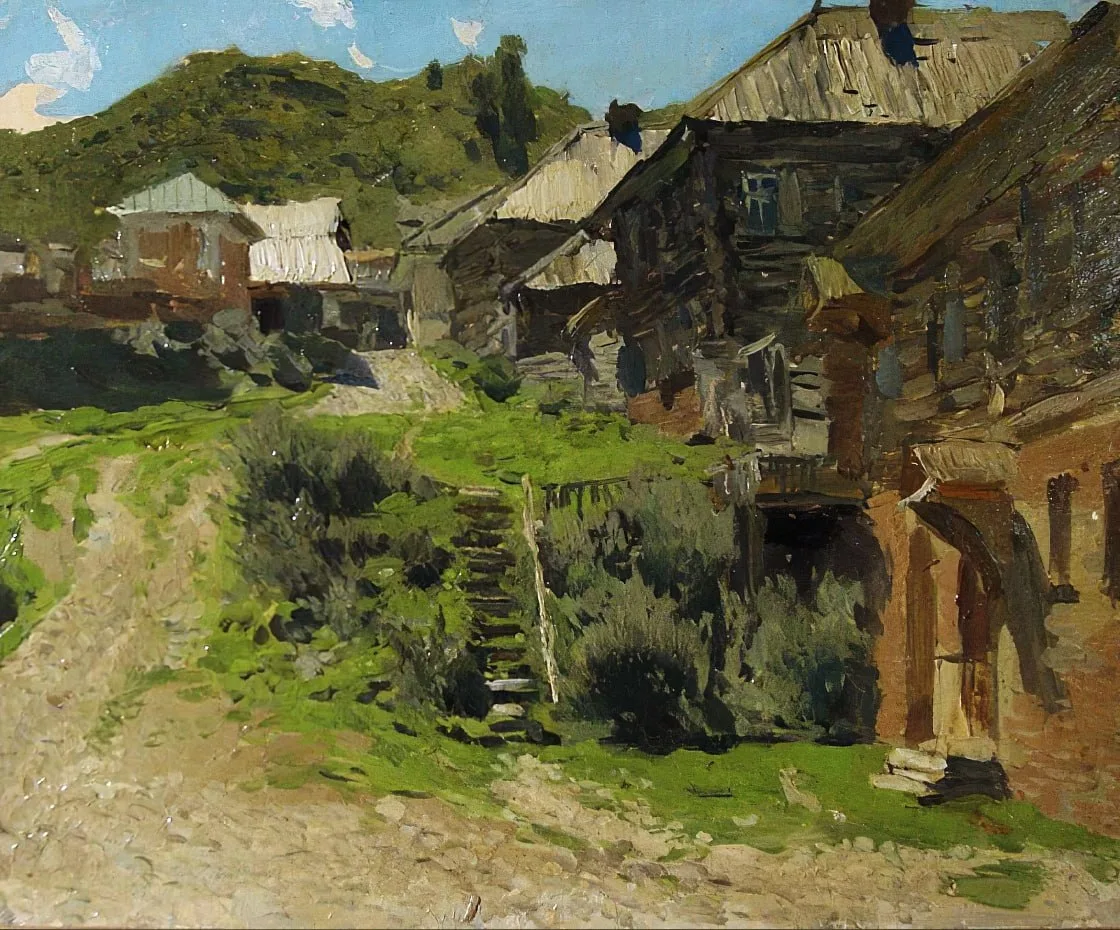 "Уголок в Плесе (Этюд)", 1888 г.