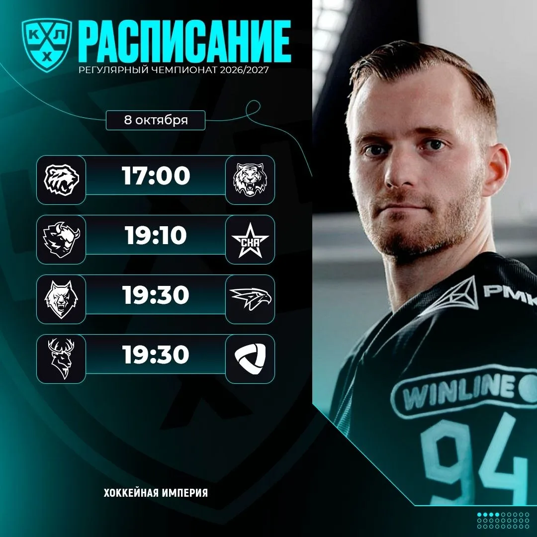 Расписание игрового дня КХЛ