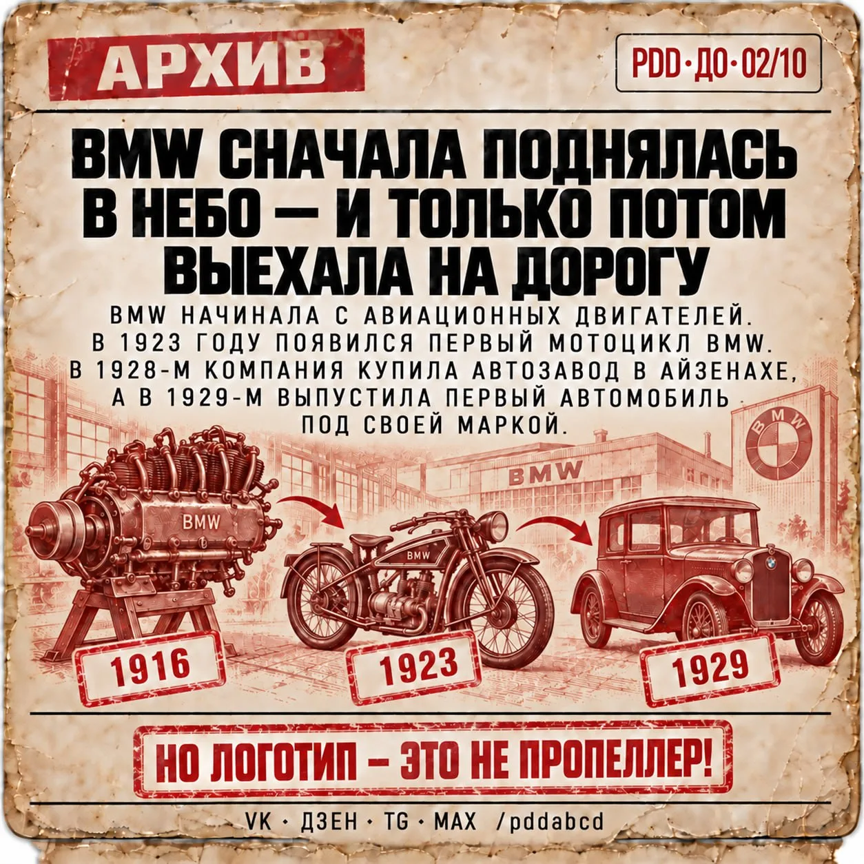От авиационных двигателей до мотоциклов и автомобилей. А какая модель BMW, по-вашему, с...