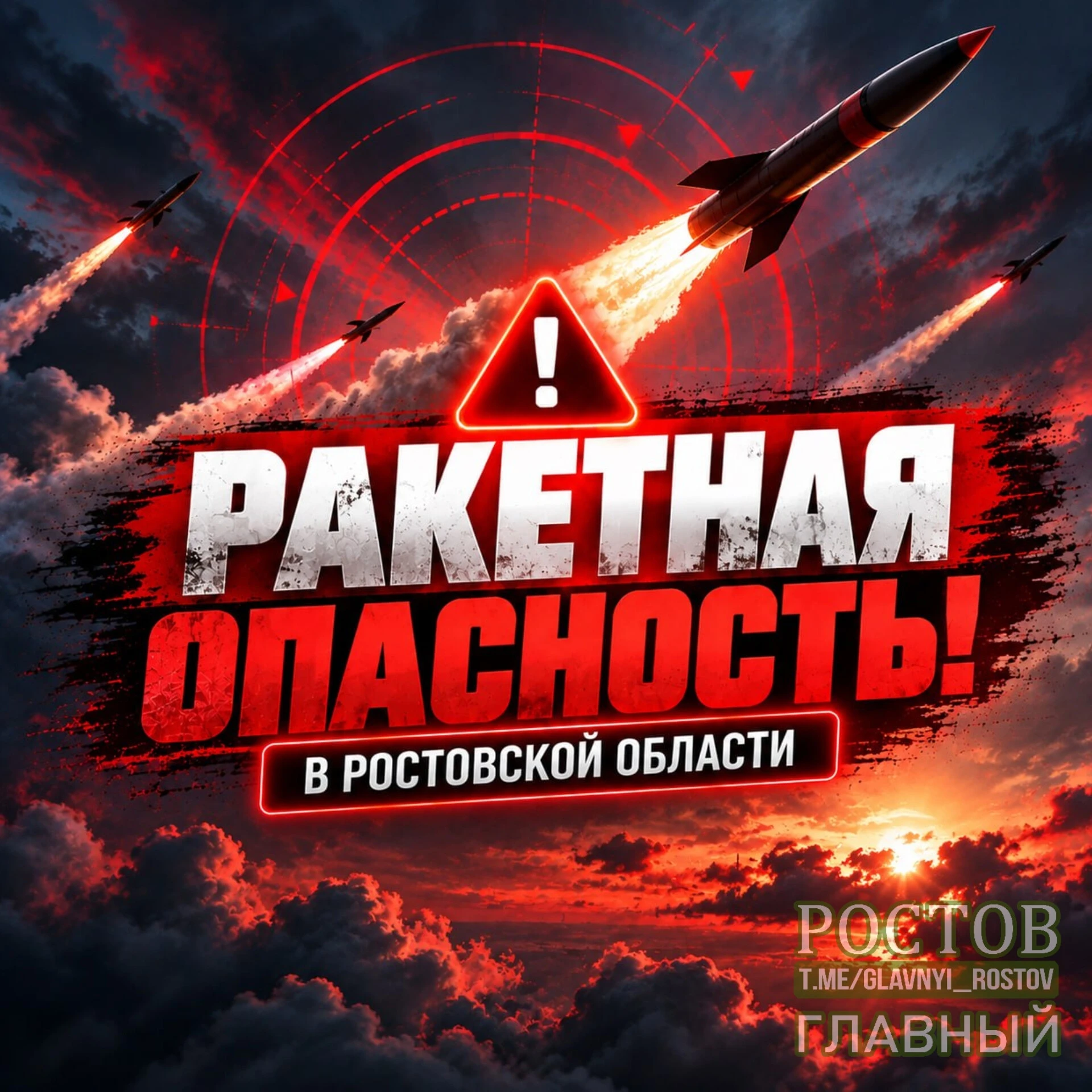 ‼️ Сирена!!! Ракетная опасность