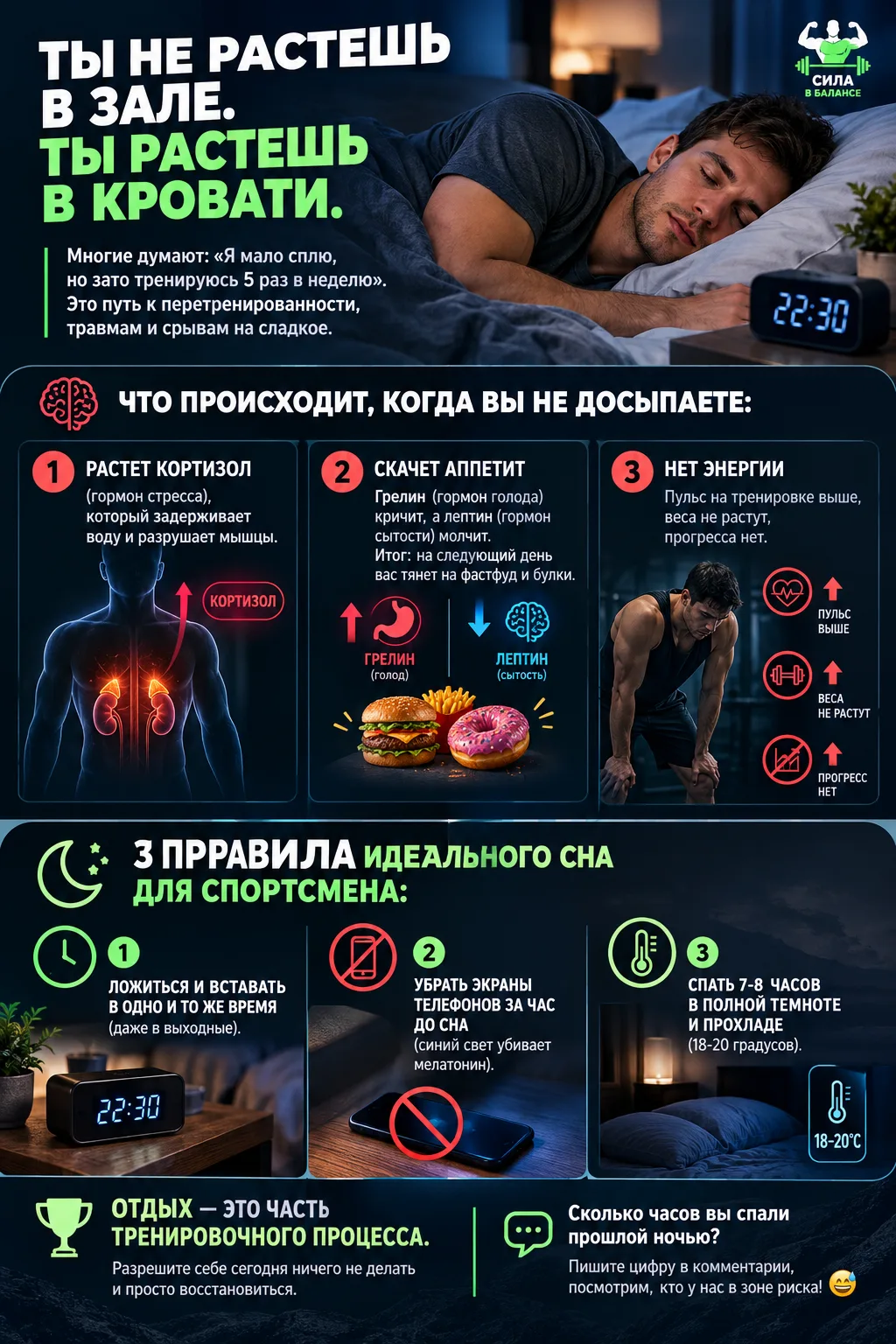 🛌 ТЫ НЕ РАСТЕШЬ В ЗАЛЕ. ТЫ РАСТЕШЬ В КРОВАТИ.