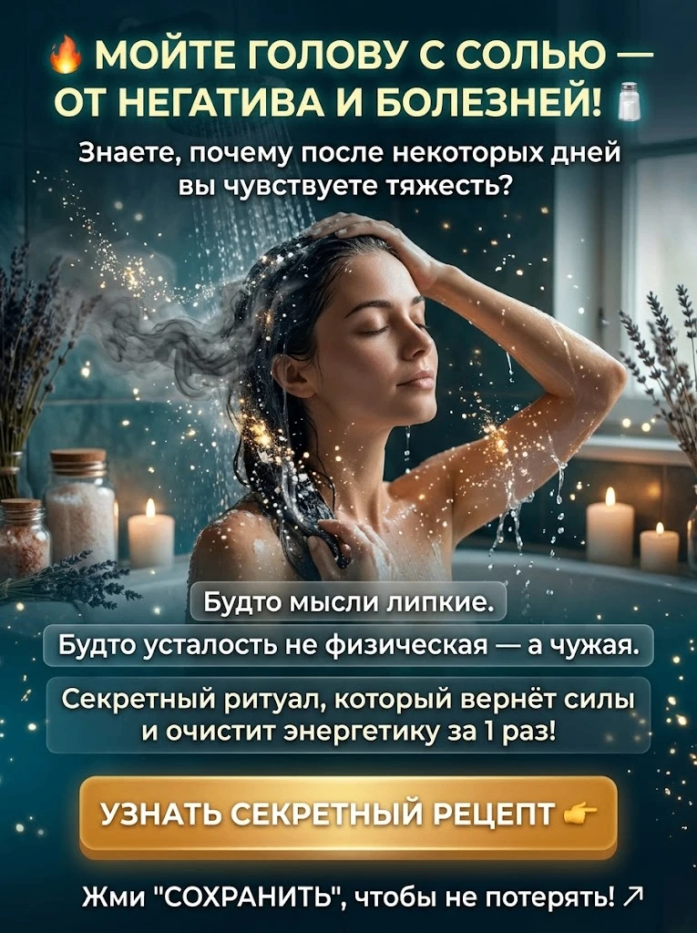 🧂 Мойте голову с солью — от негатива и болезней!