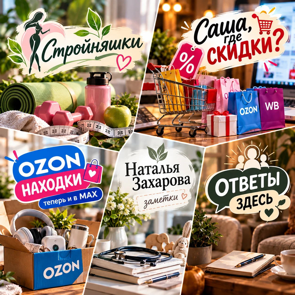 ✨ Собрала полезную подборку каналов для женщин — про стройность, здоровье, выгодные пок...