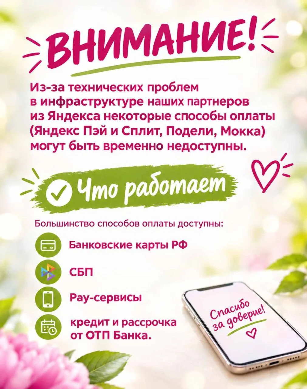 ‼ ВНИМАНИЕ ‼