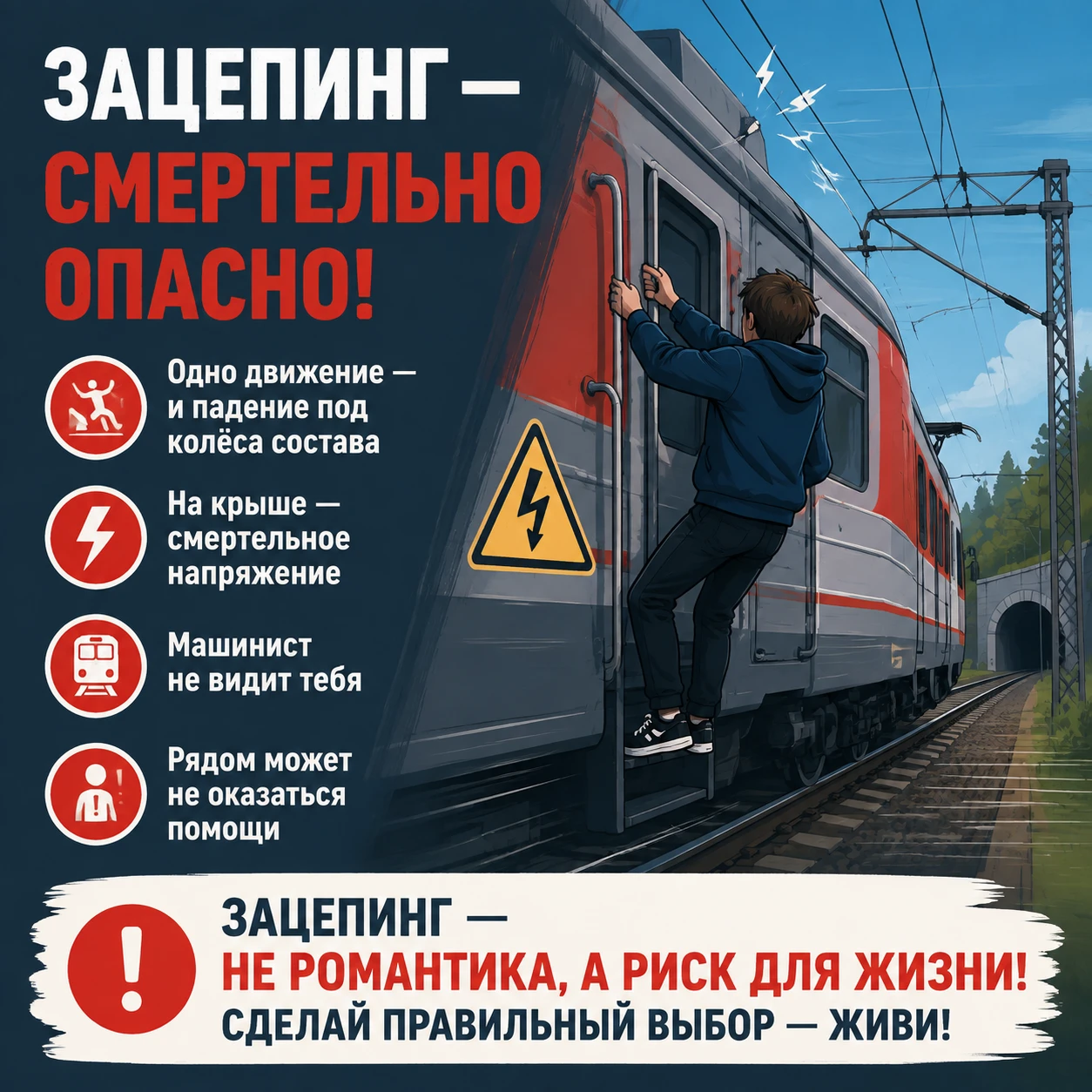 🚫 Зацепинг — смертельно опасная «романтика»