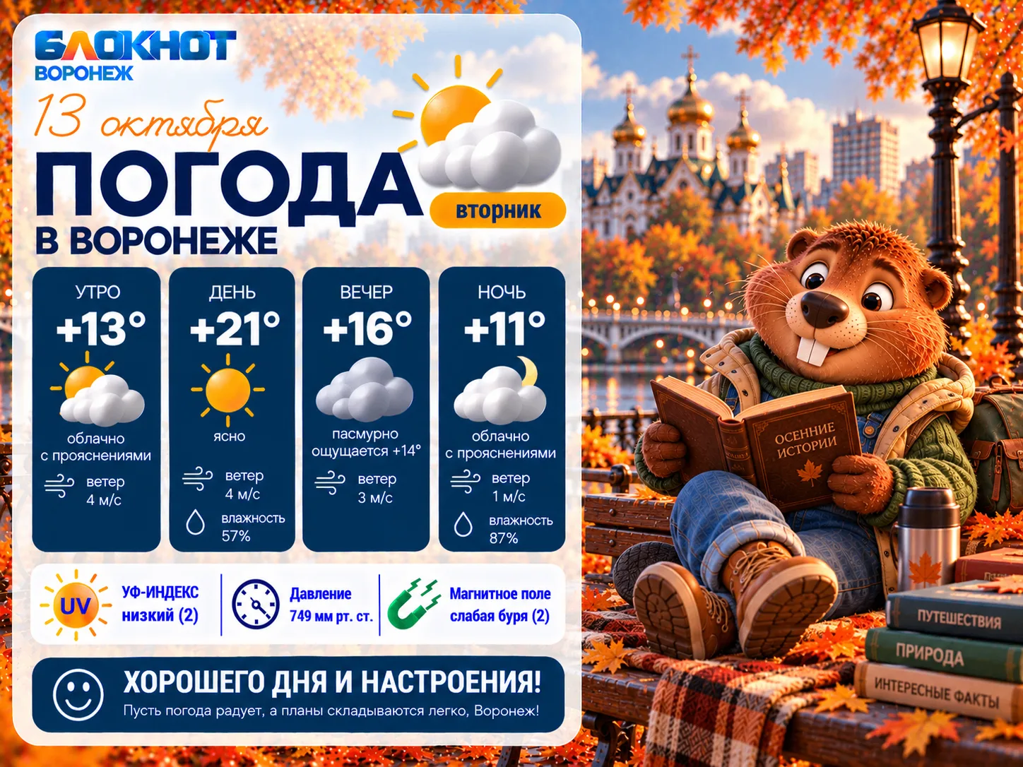 Погода 13 октября: