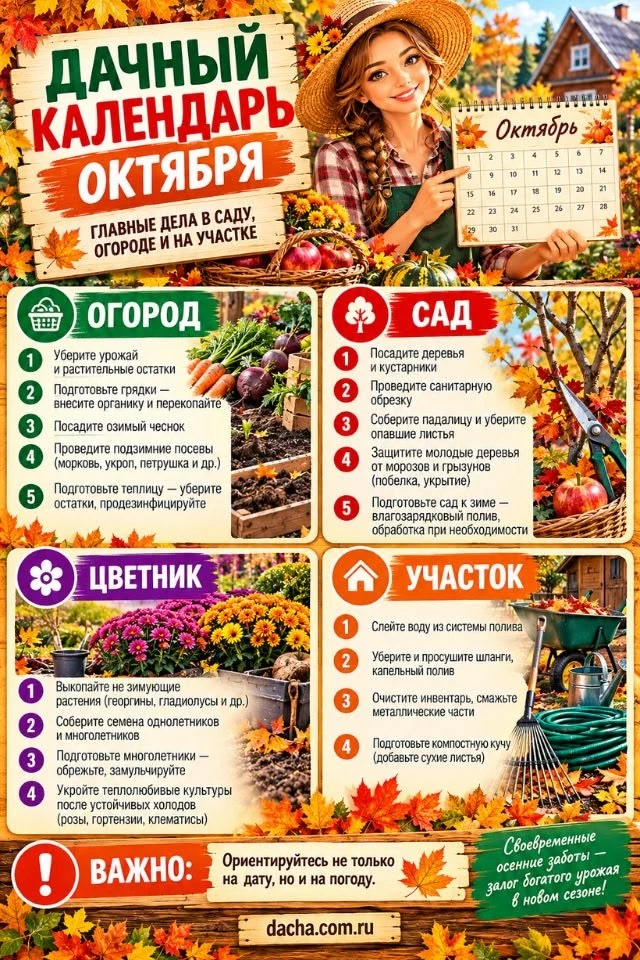 Дачный календарь октября