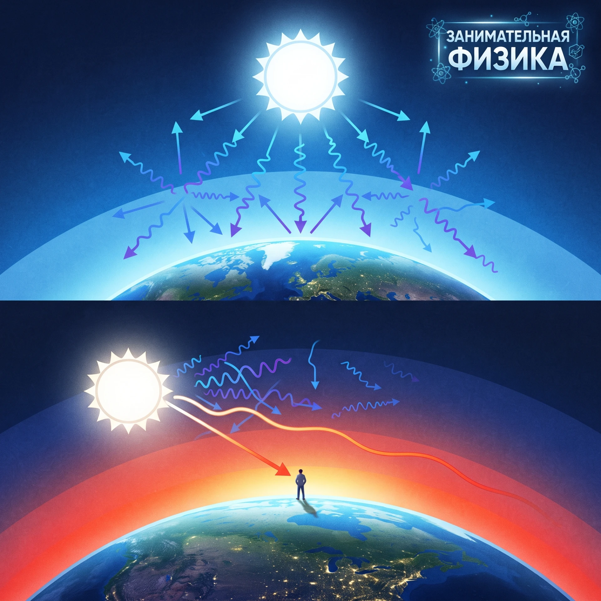 🔵 Почему небо голубое, а закат красный?