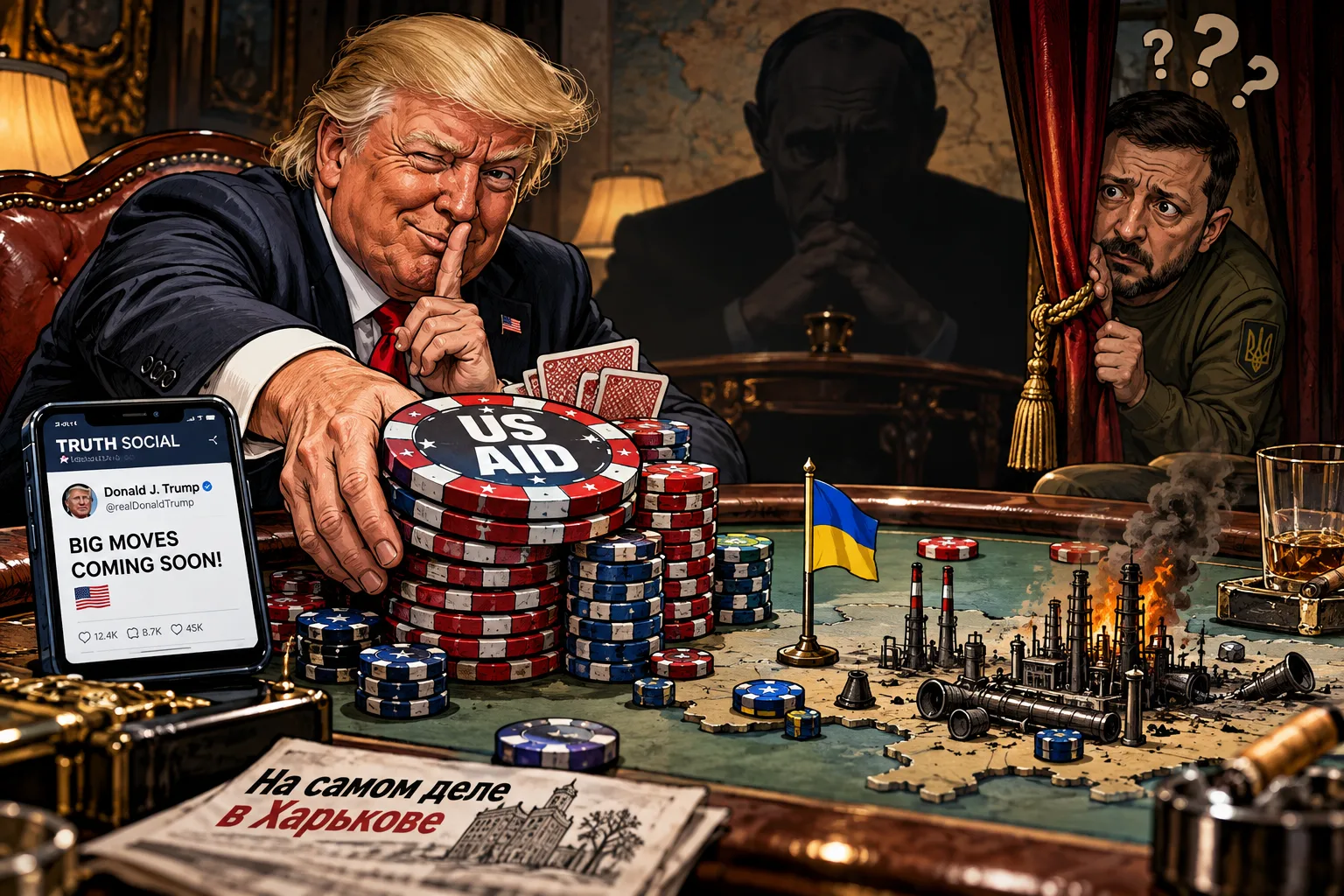 🃏 Трамп играет в покер. А Зеленский — фишка на столе