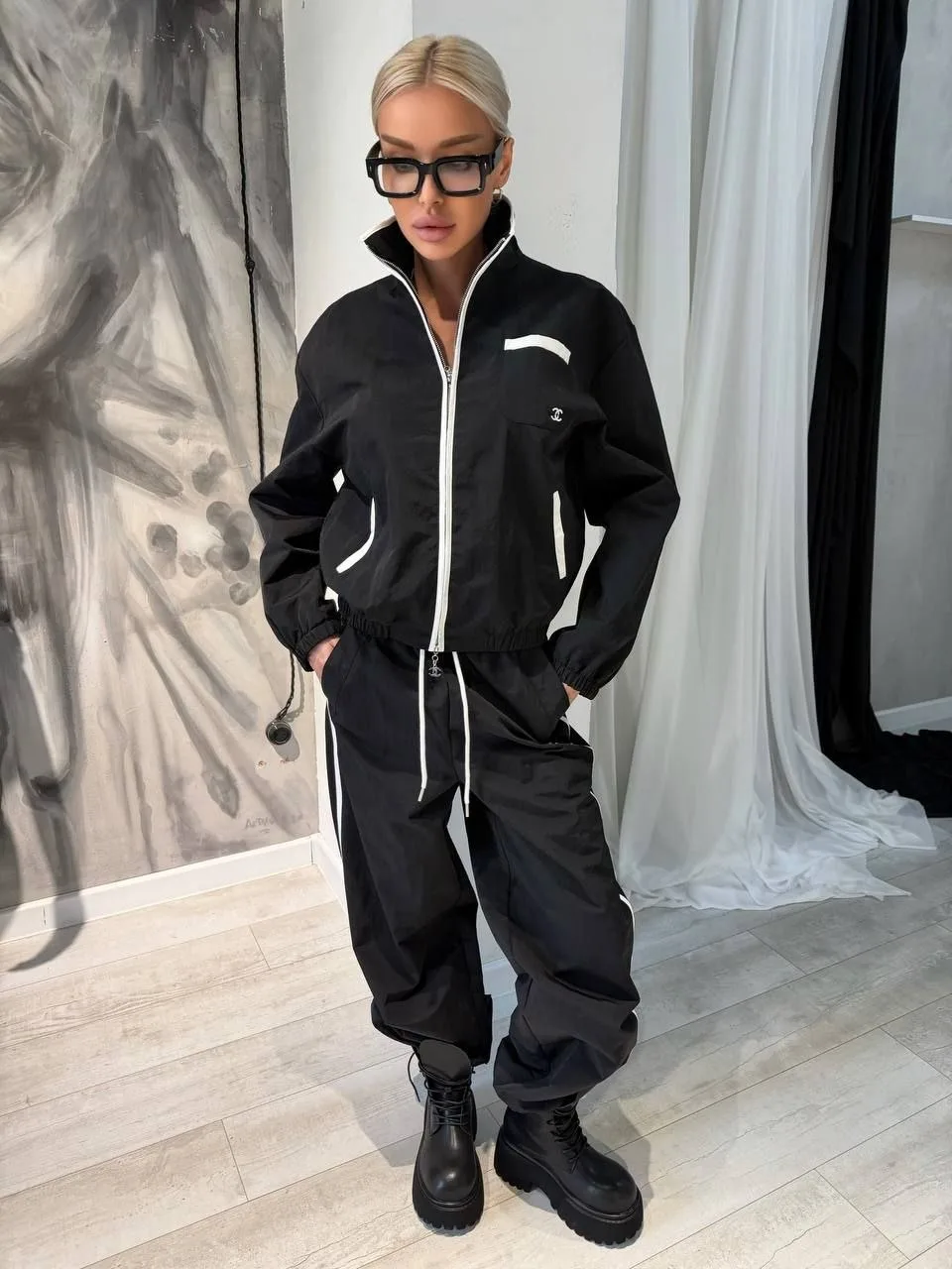 Chanel костюм спортивный из хлопка