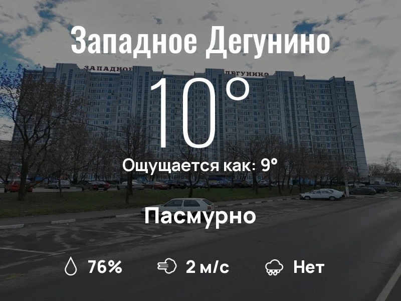 Что с погодой в Западном Дегунино?